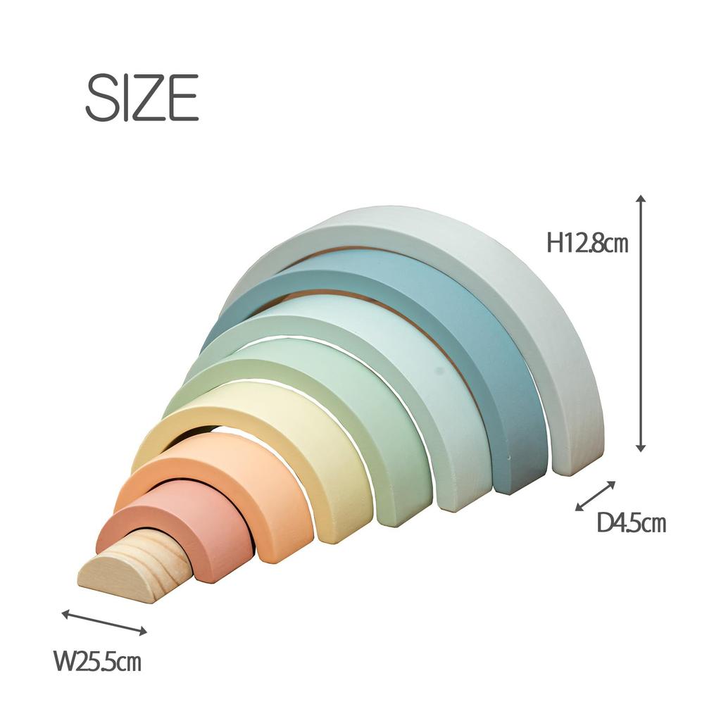 Tooky Toy Soft Color Arch, Wooden Educational Toy for Babies, Ages 1, 2, and 3