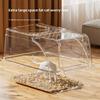 Stylish Cat Litter Box Dual-Exit Cat Toilet Stainless Steel Pet Litter Tray Odor-Proof Cats Sand Box Multi-Function Pets Bedpans