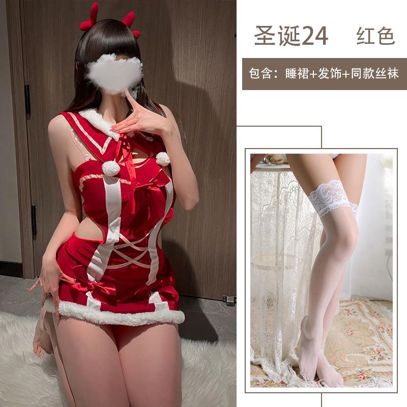 Sexy Lingerie Sexy Christmas New Dress Plush Pure Festive Atmosphere Cosplay Costume
