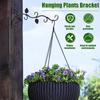 2/4/10Pcs Wall-Mounted Hook Flower Pot Holder Europe Vintage Iron Art Flower Stand Garden Decoration Wall Hanging Basket Bracket
