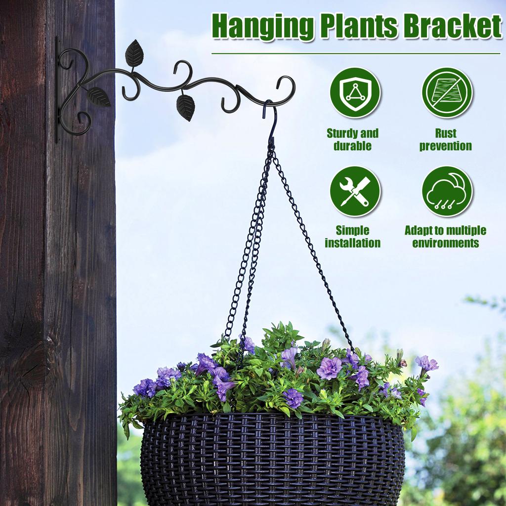 2/4/10Pcs Wall-Mounted Hook Flower Pot Holder Europe Vintage Iron Art Flower Stand Garden Decoration Wall Hanging Basket Bracket