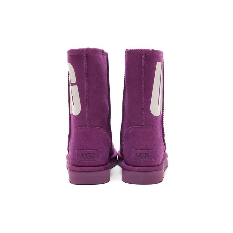 UGG Classic Short 2 Semišová kůže z hověziny Teplé Odolné Protiskluzové Ležérní Pohodlné Do půl lýtka Sněhule Dámské boty Fialové 1129231-PLSK