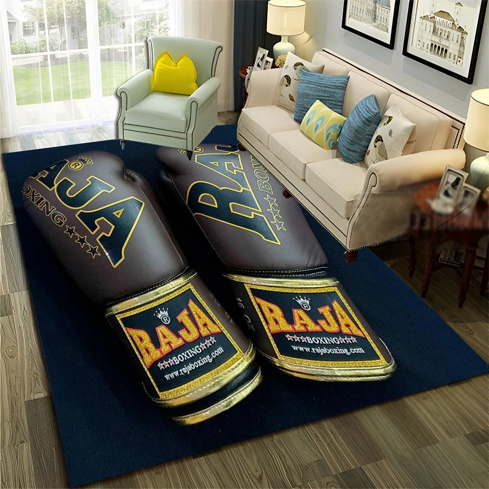 HD Boxer Fight HD Boxing Gloves 3D Carpet Rug for Home Living Room Bedroom Sofa Doormat Decor,Child Area Rug Non-slip Floor Mat