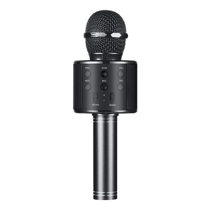 WS858 Wireless Bluetooth Karaoke Microphone: All-in-one Speaker & Singing Toy for Kids.