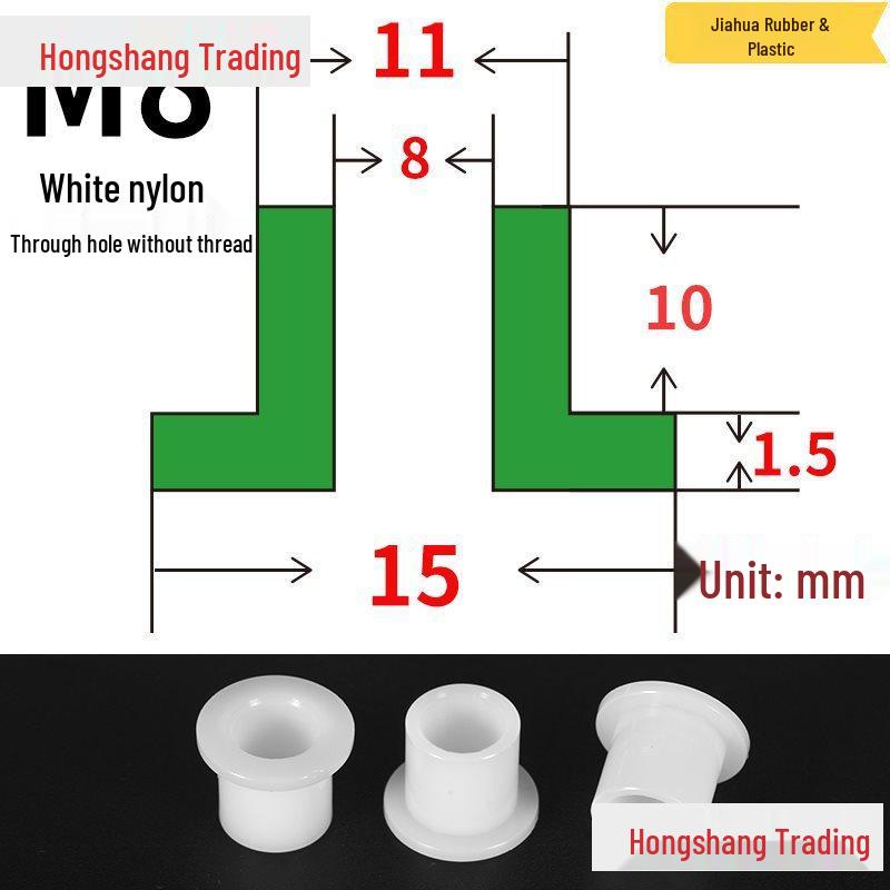 Step T-Shaped Nylon Insulating Bushing Washer, M3-M35 Thread Protection Spacer