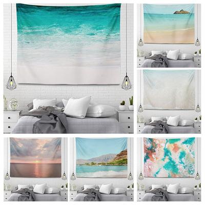 Seaside Scenery Tapestry Minimalist Art Tapestry Aesthetic Room Accessories Wall Hanging Fabric Wall Home Living Room Decor
