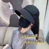 New Zhao Ruth sunshade sunscreen hat big head circumference hat women can tie ponytail versatile breathable empty top hat