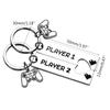 2 Pcs Funny Couple Gamers Keychain Player Matching Keychain for Her Him Girlfriend Boyfriend Valentine's Day Gaming Gift