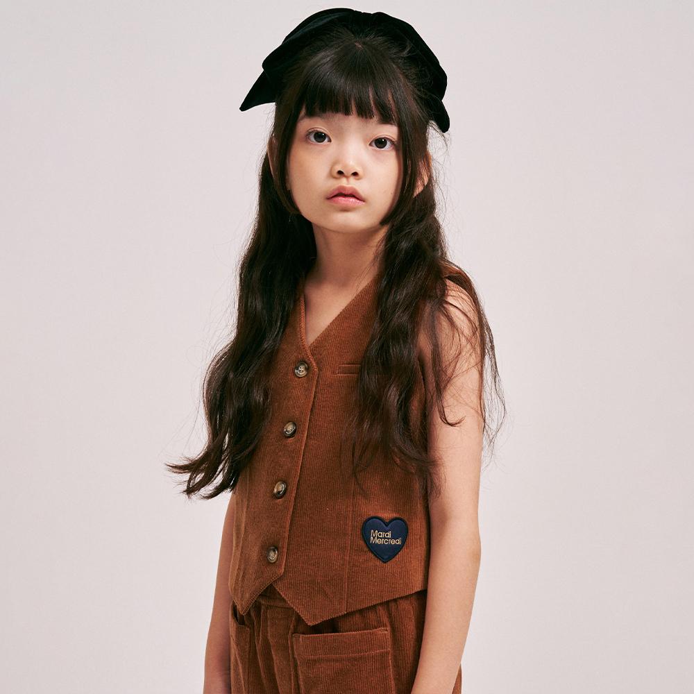 [mardimercredi] Kids Corduroy Vest - Camel