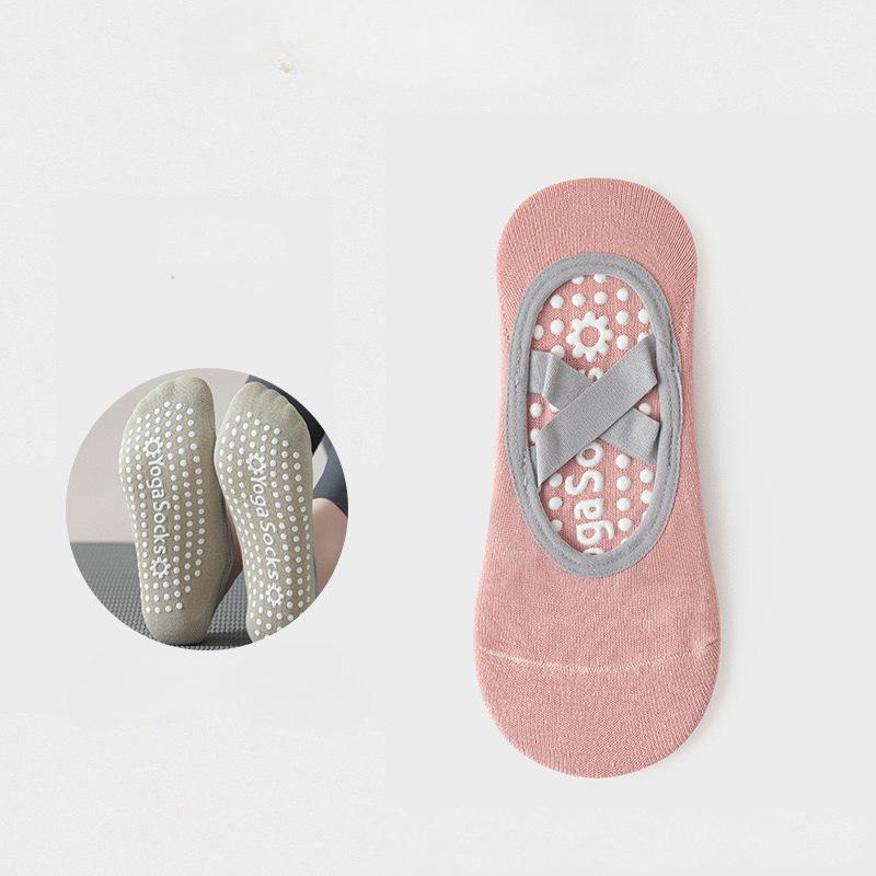 1 Pair Yoga Socks for Women Pure Cotton Non Slip Section Bandage Sports Ballet Dance Sock Moisture Absorption Perspiration