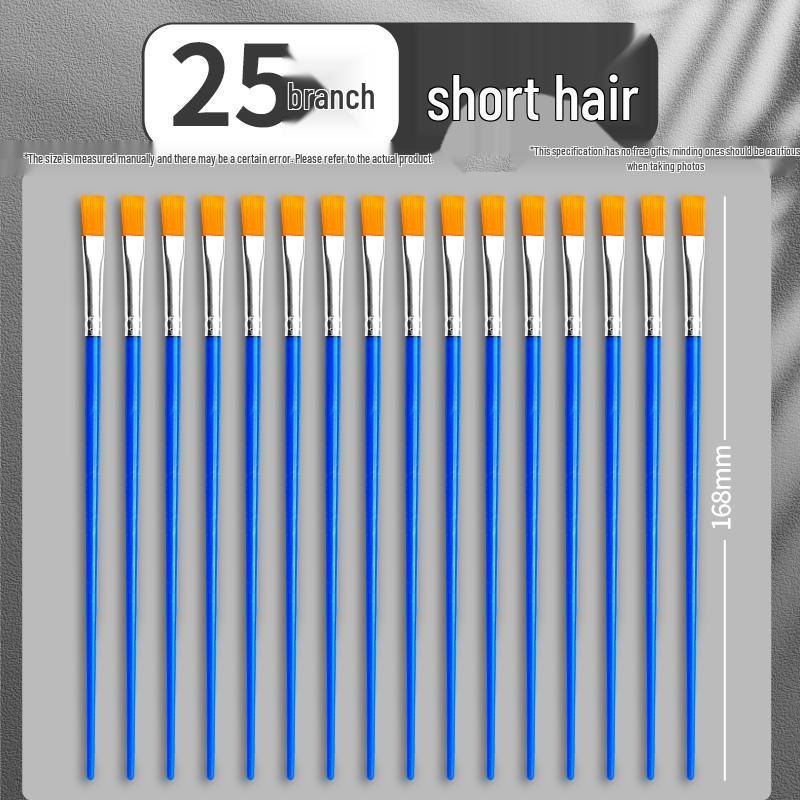 Gouache, Oil, Acrylic & Watercolor Brush Set — Nylon Hair Brushes for Art Students & Children