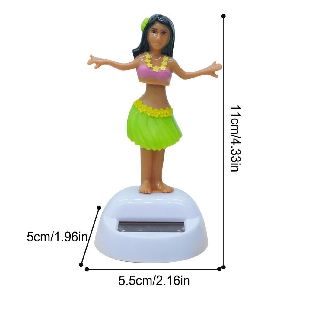 Hawaii Girl Dashboard Hawaii Dancing Girl Car Dashboard Decorations Solar Dancing Figure Toy Hawaiian Shaking Head Dancer