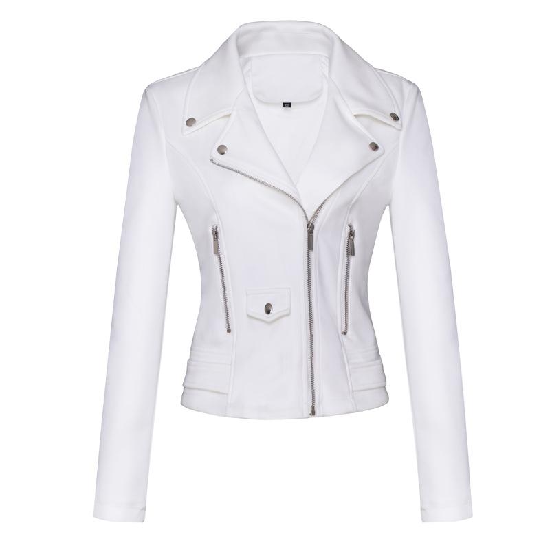 Women's Brown Suede Moto Jacket with Metal Zipper and Notched Collar
