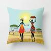 Home Decor Pillowcase African Style Pattern Sofa Decoration Cushion Cover Pillowcase Polyester Throw Pillow Funda De Almohada