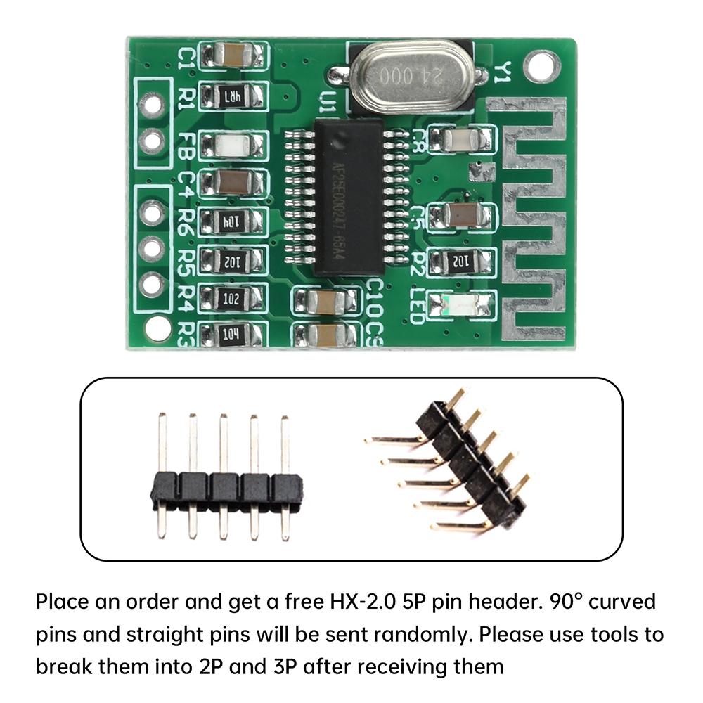 DC 3.3V-5V Bluetooth 5.4 Decoder Board Mini Decoding Module Audio Receiver Module True 2.0 Dual Channel Output with 10m Range