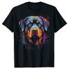 Funny Cute Rottweiler Dog Lover Colorful Graphic T-shirts Men Women's Fashion Casual Tshirt 100% Cotton Loose Oversized T Shi...