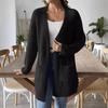 Women Casual Long Sleeve V Neck Cardigan Sweater Coat With Pockets