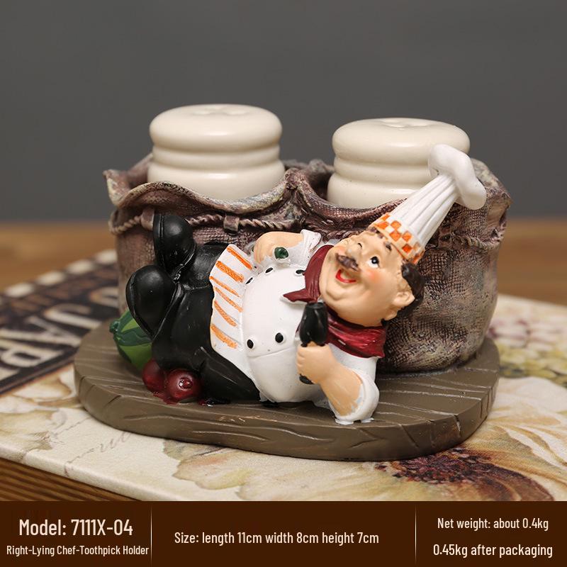 European Chef Figurine - Decorative Ornament for Home, Cafe, Cake Shop, or Living Room