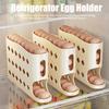 Egg Holder for Fridge Auto Rolling Eggs Dispenser Space-Saving 4-Tier Egg Organizer Holds 30 Eggs for Refrigerator Kitchen Countertop Storage
