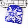 Unisex Jacquard Eye Flower Pattern Knitted Beanies Hat Fashionable Winter Warm Hiphop Bonnet Skull Hat for Men and Women