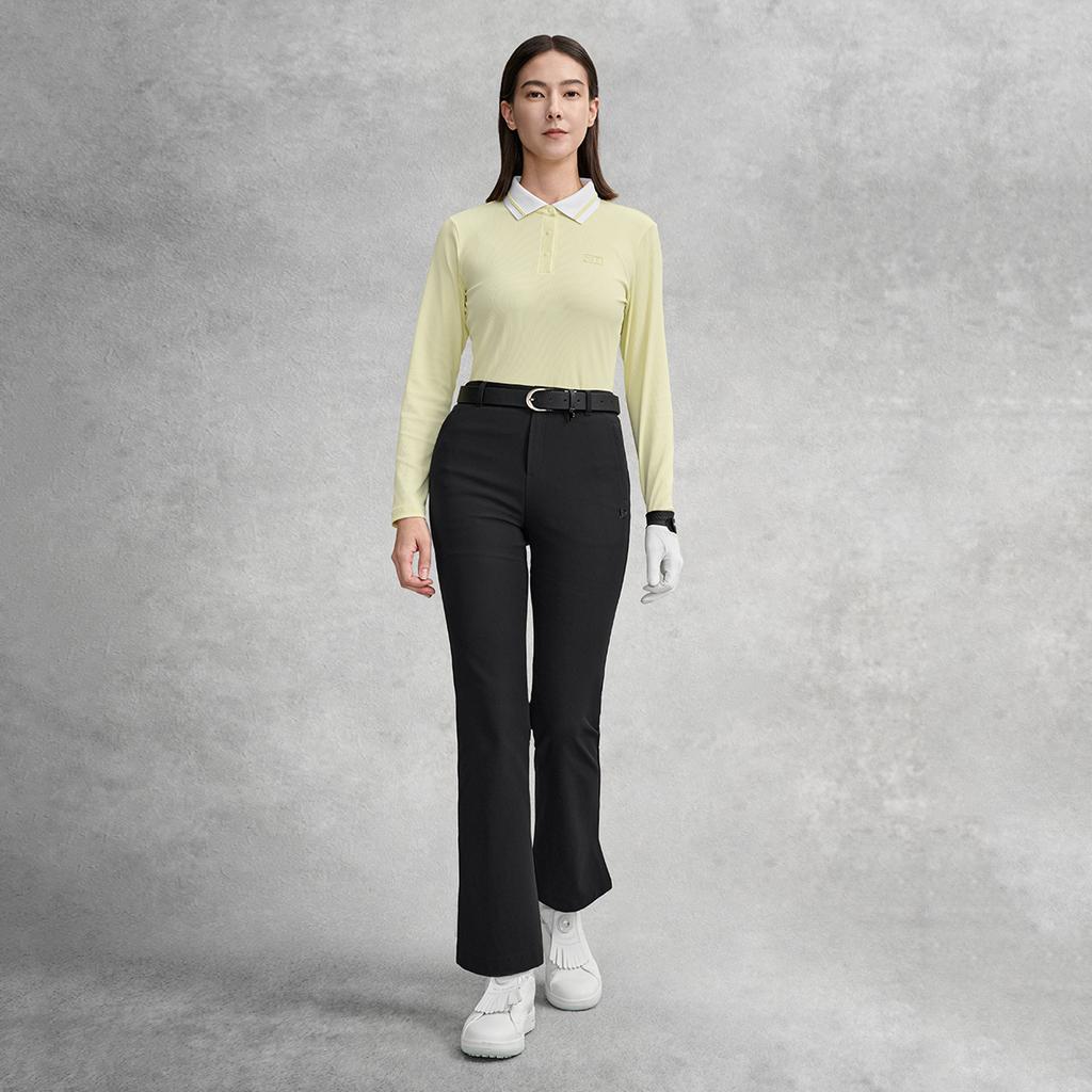 Fila Golf Series Fashionable Personalized Simple Sports Golf Versatile Comfortable Flared Woven Slim Casual Pants Women Bottoms A11W615803FBK
