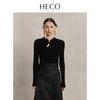 HECO 2025 New Chinese Style Knit Top with Disk Buttons