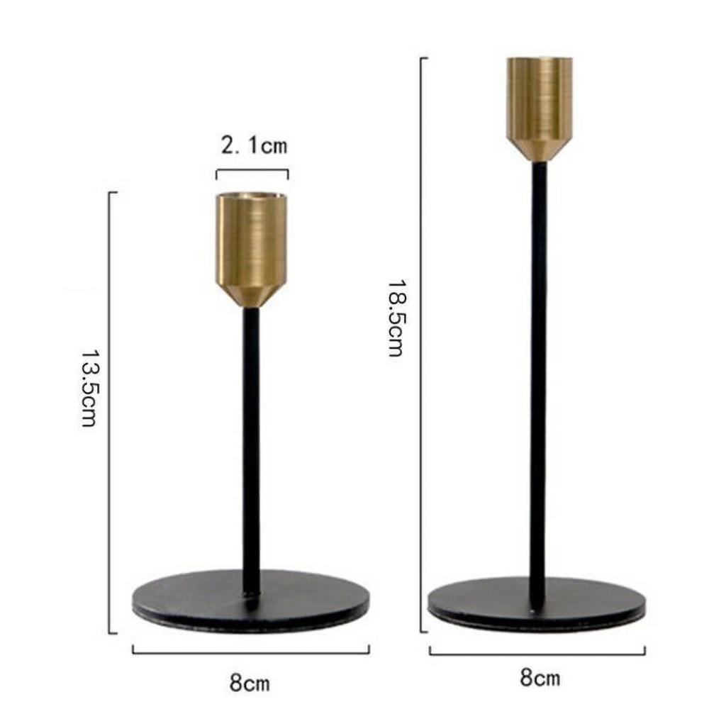 Gold Metal Pillar Candle Holder for Candles for Candles, Table Design Candlesticks Tabletop Decorative Home Dining Centerpiece