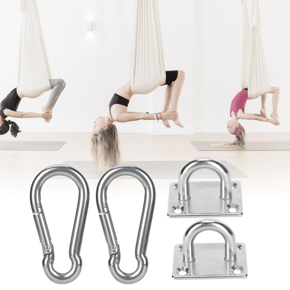 Rustfritt Stål Takmontert Yoga Hengeplate Ring Hengekøye Sandsekker Svingkroker