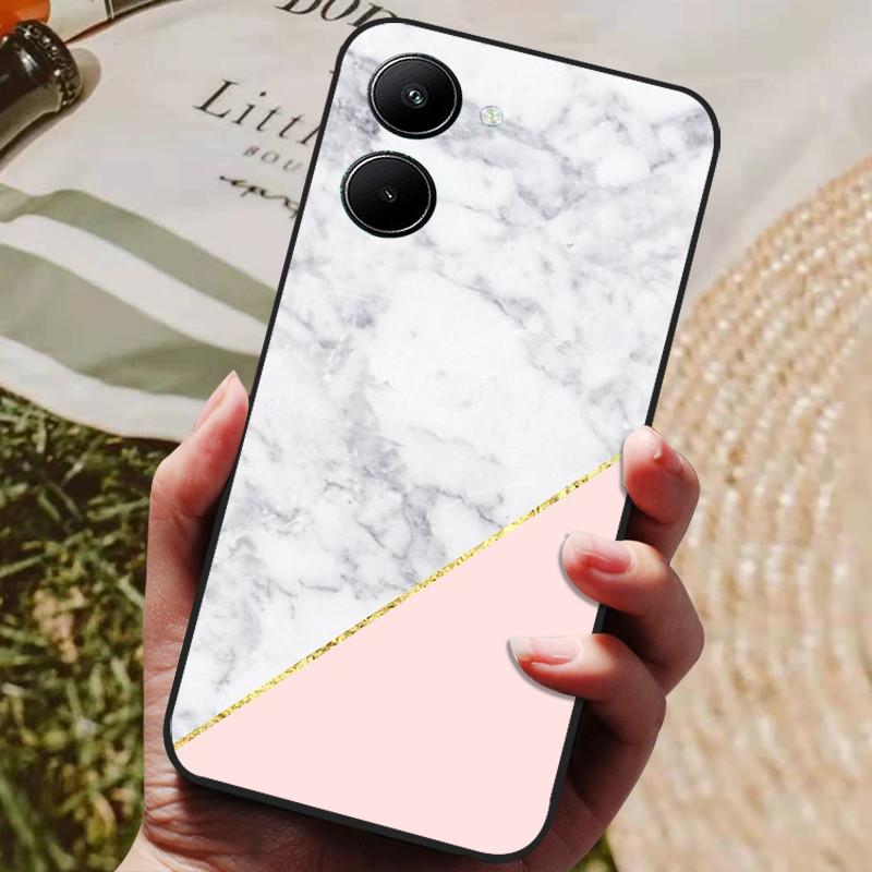 Etui do Realme 10 4G Czarne Miękki Silikon Odporne na Wstrząsy Pokrowiec do Telefonów Realme 10 2022 Realme10 C33 C 33 4G Ochronne Fundas