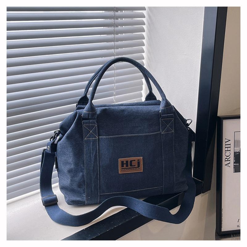 Denim bag women's large-capacity new versatile summer messenger bag college student portable tote bag