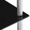 6 Tier Black Glass Display Shelf 40 X 40 X 160 Cm Tempered Glass