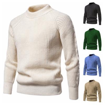 Spring And Autumn Winter American Retro Men'S Thick Sweater, European And American Youth Warm Hoodie, Knitted Wool Sweater