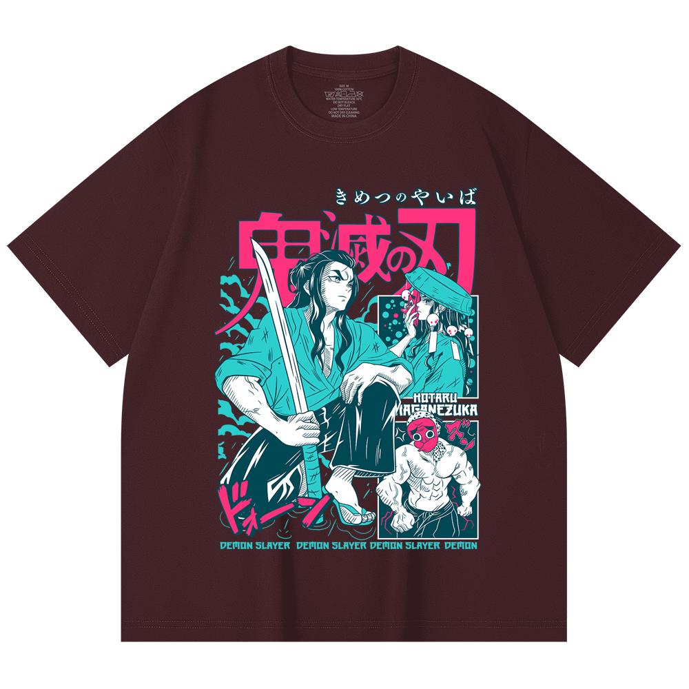 

230 Gsm 100% Cotton Demon Slayer V94 Haganezuka Print Unisex Heavy Cotton T Shirt 2XL