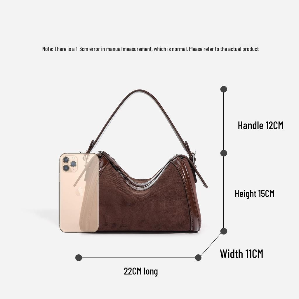 2025 Simple Textured Cowhide Boston Crossbody Bag with Niche Design