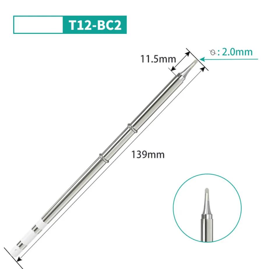 T12 Soldering Solder Iron Tips BCF1/B2/BC2/BC3/B/BCF2/BCF3/BL/C1/C4/D4/BC1/D24/D52 Type Iron Tip For Hakko FX951 STM32 OLED