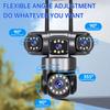 HiEasy 4K Outdoor Wireless WiFi Surveillance Camera: Four-Lens, Home Monitoring