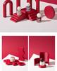 Chinese Red Geometric Photography Props: New Year Theme Still Life Display Stand