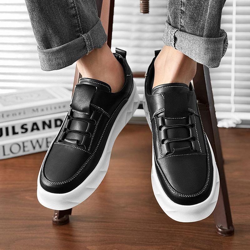 

Весна и Осень Новая Мода Маленькие Белые Кроссовки Универсальная Мягкая Подошва Без Шнурков Дышащие Белые Черные Повседневные Кроссовки 44