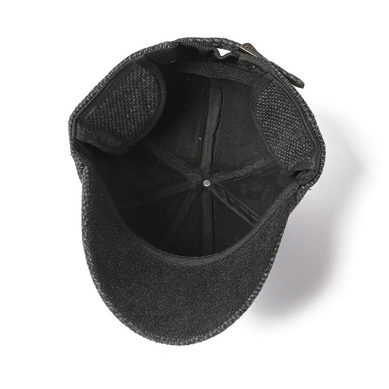 Autumn Winter Father Cap Middle-Aged Cap Old Man Ear Protection Cap Winter Men's Winter Cap Baseball Cap