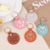 1Pc Pet Hair Storage Bag Keychain Leather Cat Paw Heart Love Keyring Diy Memorial Gift Key Chain Cat Dog Fur Container Pendant