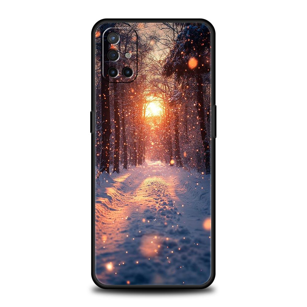 Landscape Winter Light Snow Case For OnePlus 13 12 11 10 9 8 7T Pro 13R 12R 10R 9RT 8T Nord N200 N30 2T CE 2 3 5G Lite Cover