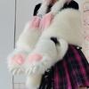 Plush Teens Cats Paw Glove Halloween Party Mitten Teenager Half Finger Glove