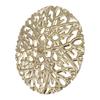 Gold Wall Art Set Iron Exquisite Tree Branch Round Shape Hollow Design Metal Wall Hanging