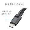 Elecom Micro USB Cable microUSB Standard Compatible with Quick Charging Adopts a Trapezoidal Connector with Easy-to-understand Front and Back Sides Ch