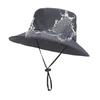 Chapeau de Soleil UPF50 Chapeaux de Pêche pour Hommes Protection Solaire Couvre-chef Pliable avec Cordon Élastique pour Jardinage Plage Randonnée Travail