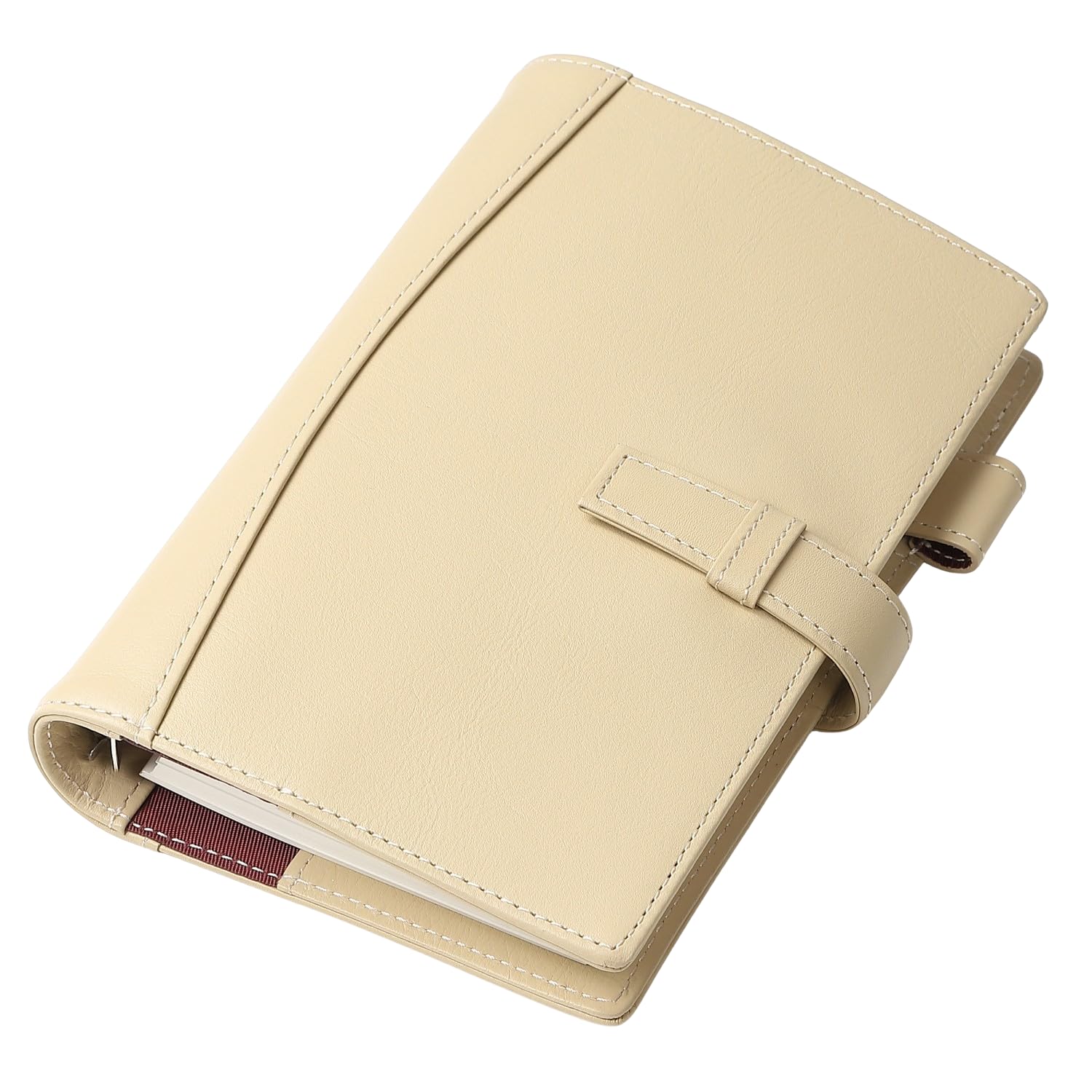 

Lightex Leather System Genuine Vegetable Bible Beige Planner, Tanned, Size, 6-Ring Binder, Lightweight, B6monolether01, бежевый