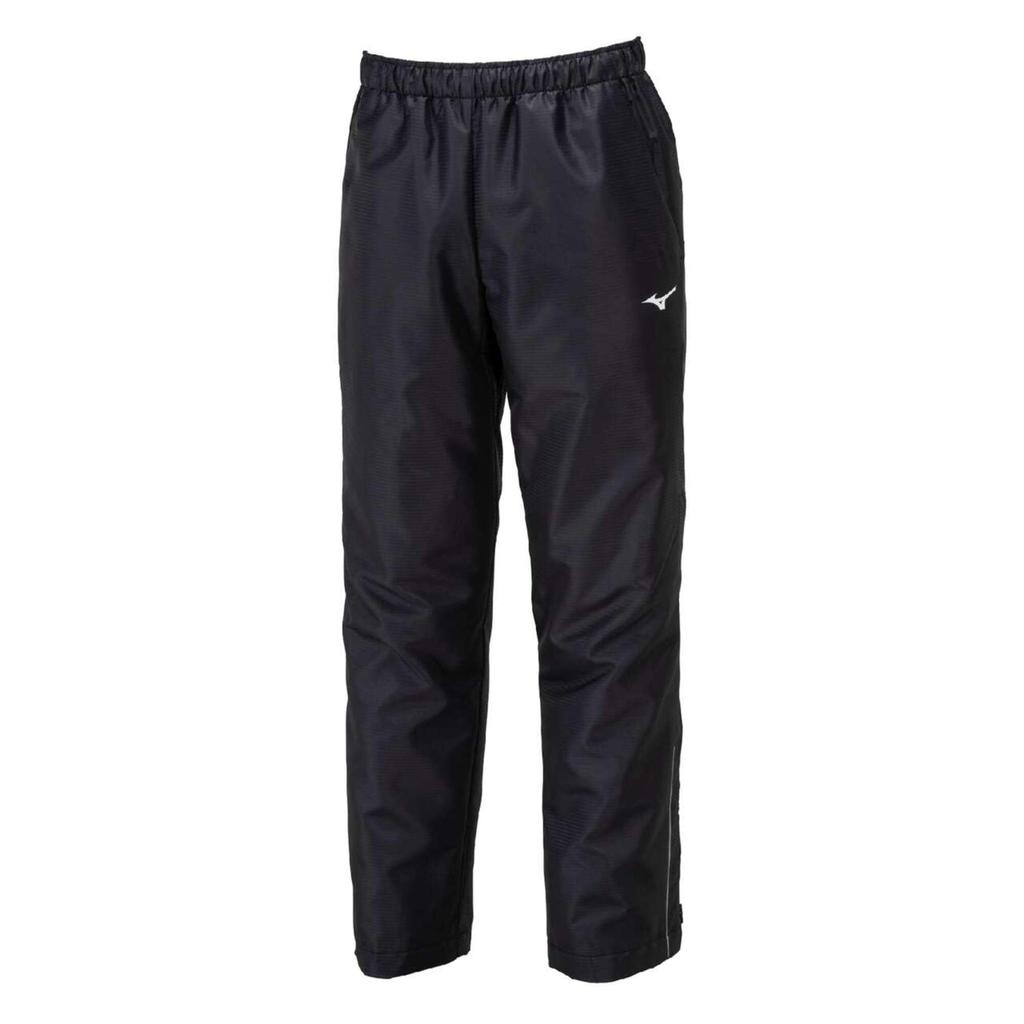 Mizuno Active Warmer Tennis 62JFB501 Pants, Water-Repellent, Warm, Fleece-Lined, Wear, Black,