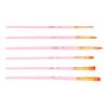 6pcs Paint Brushes Multimodal Nylon Hair 6 Different Sizes Oil Paint Brushes for Oil Watercolor Painting Gouaching Gift