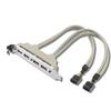 OULLX 4 Port 2 Port USB 2.0 Motherboard Rear Panel Expansion Bracket To IDC 9 Pin Motherboard USB Cable Host Adapter