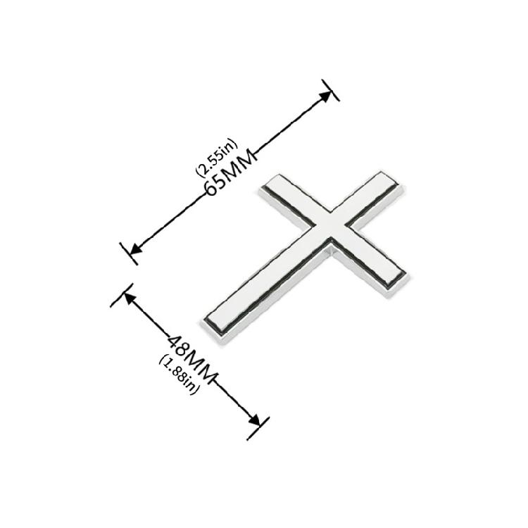 Modern Metal Crosses Car Emblem Fade Resistant Design Unique Vehicle Decoration Metal Auto Body Emblem
